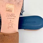 J. McLaughlin  Navy Blue ‘Lile’ Raw Edge Denim Sandals, Size 6 Photo 5