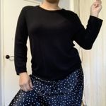 Philosophy Republic Clothing Black Long Sleeve Crew Neck Zip Back Sweater Top L Size L Photo 0