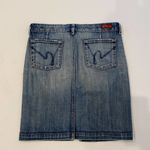 Citizens of Humanity COH Women’s Denim Pencil Slit Skirt Medium Wash EUC Sz 29 Distressed Cotton Photo 7