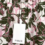 Parker  Soft White Floral Botanical Print Lined Green Pink Skirt Size NWT Size 2 Photo 5