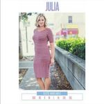 LuLaRoe  Striped Blue Julia T-Shirt Dress‎ size small NWT Photo 1