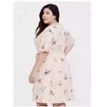 Torrid  Blush Pink Floral Stretch Studio Knit‎ Skater Flare Dress Size 4X Photo 2