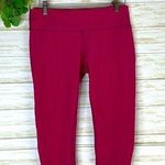 prAna  Hot Pink Magenta Purple Patterned Cropped Bermuda Knee Length Yoga Pants Photo 0