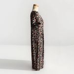 Vintage 90s Donna Toran Floral Jumpsuit Palazzo Black Short Sleeve Size Small Photo 3