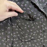 Equipment  Femme Black Moon Pattern Long Sleeve Button Up Blouse Top Women's M Photo 4