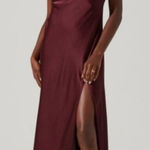 ASTR NEW  Gaia Slip Midi Dress Brown‎ Sz Small Revolve Photo 0