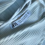 ZARA  White Ribbed Cut Out Bodysuit Size S Photo 4