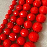 Orange and pink multi strand statement necklace Photo 2