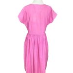 Vintage 90’s Pink Boho Embroidered Midi Dress L Size L Photo 1