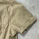 Carhartt  Womens Brown Duck Short Sleeve Top Blouse Button Down Size Medium 8-10 Photo 2