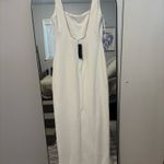 Lulus Timeless poise white rhinestone square neck backless maxi dress M NWT!!!! Photo 4