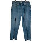 Boyish  Medium Wash The Quincy Split Cropped Straight Leg Jean Photo 1