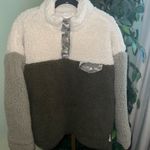 Thread and Supply Elm Color block Fleece with Long Sleeve in Jasmine Camo NWT Lg Photo 1