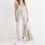 Madewell NEW 10" High-Rise Skinny Crop‎ Jeans in Pure Whit, 24 Photo 2
