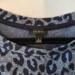 Talbots  Blue Cheetah Print Long Sleeve Knee Length Dress Women's size Large Photo 2