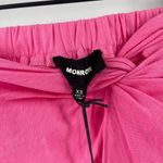 MONROW Skirt Size Extra Small Linen Blend Sarong Rosebud Pink Slit Capsule NWT Photo 5