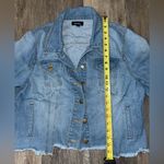 Mod X Denim Jacket with Sequin Lip Design on Back Photo 5