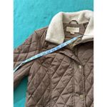 Michael Kors TRUFFLE BROWN QUILTED FAUX FUR COLLARED JACKET Sz M Photo 8