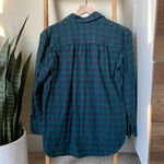 Madewell Flannel Cargo Workshirt in Navy Green Buffalo Check Photo 1