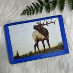 Blue elk tri fold wallet Photo 3