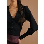 NWT Anthropologie Maeve Lily Puff Sleeve
Cardigan Sweater Black M Photo 2