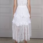 Senlis Lila White Eyelet & Lace Midi Skirt NWOT Size M Photo 3