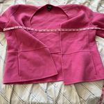 Eileen Fisher Pink Boiled Wool Cashmere Open Front Jacket Women’s Large Minimal Photo 11