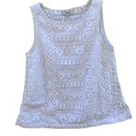 Madewell Womens Size XS white Geo Lace Eyelet Tank top Photo 1
