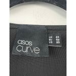 ASOS Curve Black Velvet Pleated Long Sleeve Dress 20 Size undefined Photo 3