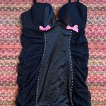 Victoria's Secret  Y2K SATIN MESH SIDE RHINESTONE GARTER SLIP SHOWGIRL COSTUME Photo 0