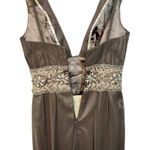 NWT Mandalay Brown Silk Beaded Sequin Maxi Long Gown Evening Formal Dress Size 8 Photo 9