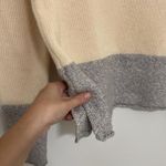 Athleta  | Women's 100% Wool Brindle Border Sweater Photo 3