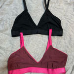 Parade Mesh Sheer Bralette Bra Set of 2 Black Pink Size XL Photo 0