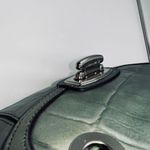 B Makowsky B. Makowski Green Croco Embossed Vintage Chain/Leather Strap Crossbody Photo 6