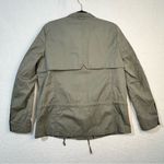Caslon Olive Green Utility Jacket Roll Tab Sleeve Women’s Large Drawstring Waist Photo 1