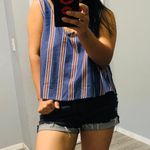 Saltwater Luxe Indigo Stripped Summer Women Top Size Small Photo 0