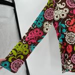 Vera Bradley Brown Floral Cotton Long Sleeve Pocket Button-Up Shirt Size Small Photo 5