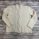 Liz Claiborne Women Mock Neck Sweater M Med Medium Angora Lambs Wool Ivory Cream Photo 12