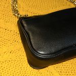 Michael Kors Jet Set Black Pebbled Leather Gold Chain Shoulder/Handbag Photo 4