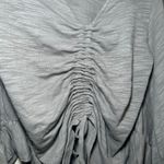 Earthbound  Gray Ruched Top Women's Medium boho minimal indie festival granola Photo 2