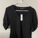 White House | Black Market Cap Sleeve Go Getter Tee Medium Black S/S NWT New Photo 3
