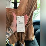 ZARA NWT  Asymmetric One Shoulder Wrap Halter Beaded Boho Top Photo 10