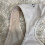 White Longline Sports Bra Front Laced Racer Back Sz Small? Photo 2