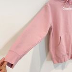 Glossier Original Pink Hoodie Pullover Sweatshirt Cozy Fleece Loungewear Small Photo 2