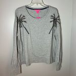 Lilly Pulitzer NEW Tippie Embellished Sweatshirt Cotton Resortwear Size Large Photo 2