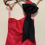 Betsey Johnson  NWT Vintage Rare one shoulder big black bow  dress woman size 6 Photo 1