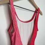 Solid & Striped Logo Print Anne Marie Onepiece Swimsuit Pink Womens Low Back Photo 11
