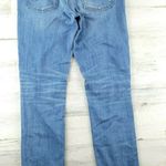 American Eagle Jeans Tomgirl Tapered Destroyed Blue Denim Button Size 4R EUC Photo 2