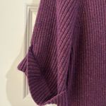 Loft  Short Sleeve Ribbed Sweater Purple Size S Photo 3