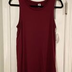Old Navy NWT Luxe Size M Burgundy Scoop Neck Soft Flowy Stretch Tunic Tank Top Photo 0